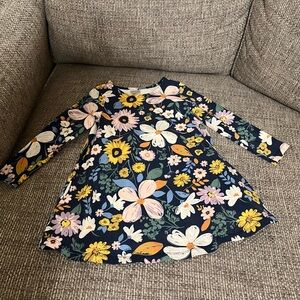 Hanna Andersson Navy Floral Kids Dress